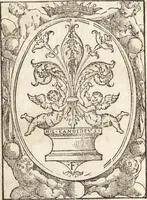 An illustration from Discorsi di monsignore don Vincenzio Borghini. Recati à luce da'deputati per suo testamento. Con la tavola delle cose piv notabili (1584)