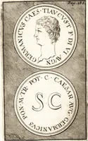 An illustration from Dissertatio de ortu et interitu Imperii Romani : qua examinatur nobilis illa, ut eam vocat merito summus Grotius, cum apud historicos, tum etiam JCtos tractata quaestio, anea, quae olim fuerint Romani Imperii, jam sint Germanici regni, propter translationem Imperii Romani in Carolum M. factam, vel an nulla translatio ejusmodi facta, sed, populo Romano eodem hodie, qui olim fuit, penes eundem quoque imperium mansisse dicendum, tanquam penes corpus, in quo esset ac viveret (1698)