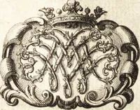 An illustration from Dissertatio de ortu et interitu Imperii Romani : qua examinatur nobilis illa, ut eam vocat merito summus Grotius, cum apud historicos, tum etiam JCtos tractata quaestio, anea, quae olim fuerint Romani Imperii, jam sint Germanici regni, propter translationem Imperii Romani in Carolum M. factam, vel an nulla translatio ejusmodi facta, sed, populo Romano eodem hodie, qui olim fuit, penes eundem quoque imperium mansisse dicendum, tanquam penes corpus, in quo esset ac viveret (1698)