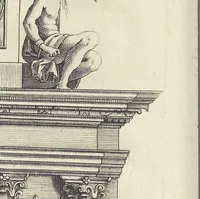 An illustration from Eloges et discours sur la triomphante reception du roy en sa ville de Paris, apres la reduction de la Rochelle : accompagnez des figures, tant des arcs de triomphe que des autres preparatifs (1629)