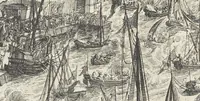 An illustration from Eloges et discours sur la triomphante reception du roy en sa ville de Paris, apres la reduction de la Rochelle : accompagnez des figures, tant des arcs de triomphe que des autres preparatifs (1629)