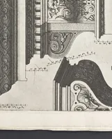 An illustration from Das erst Buch, gemacht avff de zvvey Colommen Dorica vnd Ionica [graphic] : sampt iren podien, bases, cornicen, capitelen, architraben, phrisen vnd coronamenten, eyn jede inn drey manieren gezieret vnd getailet ... gezogen auss dem berumpten Architecten Vitruuio ... (1565)