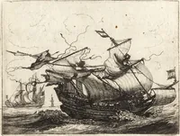 An illustration from Ian vander Veens Zinne-beelden, oft, Adams appel : verciert met seer aerdige const-plaeten : mitsgaders syne oude ende nieuwe ongemeene Bruydt-lofs, ende Zege-zangen (1642)