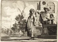 An illustration from Ian vander Veens Zinne-beelden, oft, Adams appel : verciert met seer aerdige const-plaeten : mitsgaders syne oude ende nieuwe ongemeene Bruydt-lofs, ende Zege-zangen (1642)
