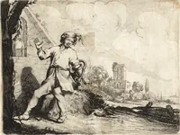 Picture 21 of 89 from Ian vander Veens Zinne-beelden, oft, Adams appel : verciert met seer aerdige const-plaeten : mitsgaders syne oude ende nieuwe ongemeene Bruydt-lofs, ende Zege-zangen (1642), leaf 83