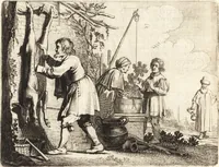 Picture 25 of 89 from Ian vander Veens Zinne-beelden, oft, Adams appel : verciert met seer aerdige const-plaeten : mitsgaders syne oude ende nieuwe ongemeene Bruydt-lofs, ende Zege-zangen (1642), leaf 99