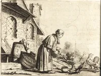 An illustration from Ian vander Veens Zinne-beelden, oft, Adams appel : verciert met seer aerdige const-plaeten : mitsgaders syne oude ende nieuwe ongemeene Bruydt-lofs, ende Zege-zangen (1642)