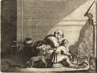 An illustration from Ian vander Veens Zinne-beelden, oft, Adams appel : verciert met seer aerdige const-plaeten : mitsgaders syne oude ende nieuwe ongemeene Bruydt-lofs, ende Zege-zangen (1642)