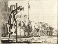 An illustration from Ian vander Veens Zinne-beelden, oft, Adams appel : verciert met seer aerdige const-plaeten : mitsgaders syne oude ende nieuwe ongemeene Bruydt-lofs, ende Zege-zangen (1642)