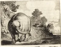 An illustration from Ian vander Veens Zinne-beelden, oft, Adams appel : verciert met seer aerdige const-plaeten : mitsgaders syne oude ende nieuwe ongemeene Bruydt-lofs, ende Zege-zangen (1642)