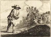 An illustration from Ian vander Veens Zinne-beelden, oft, Adams appel : verciert met seer aerdige const-plaeten : mitsgaders syne oude ende nieuwe ongemeene Bruydt-lofs, ende Zege-zangen (1642)