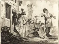 Picture 17 of 84 from Ian vander Veens Zinne-beelden, oft, Adams appel : verciert met seer aerdige const-plaeten : mitsgaders syne oude ende nieuwe ongemeene Bruydt-lofs, ende Zege-zangen (1642), leaf 73
