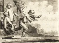 Picture 18 of 84 from Ian vander Veens Zinne-beelden, oft, Adams appel : verciert met seer aerdige const-plaeten : mitsgaders syne oude ende nieuwe ongemeene Bruydt-lofs, ende Zege-zangen (1642), leaf 77