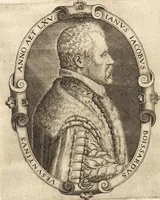 An illustration from Icones qvinqvaginta virorvm illustrium, doctrina & eruditione praestantium (1597)