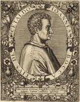 An illustration from Icones qvinqvaginta virorvm illustrium, doctrina & eruditione praestantium (1597)