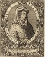 An illustration from Icones qvinqvaginta virorvm illustrium, doctrina & eruditione praestantium (1597)
