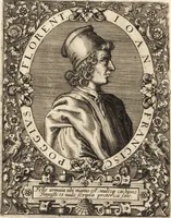 An illustration from Icones qvinqvaginta virorvm illustrium, doctrina & eruditione praestantium (1597)