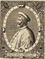 An illustration from Icones qvinqvaginta virorvm illustrium, doctrina & eruditione praestantium (1597)