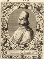 An illustration from Icones qvinqvaginta virorvm illustrium, doctrina & eruditione praestantium (1597)