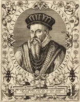An illustration from Icones qvinqvaginta virorvm illustrium, doctrina & eruditione praestantium (1597)