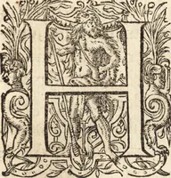 An illustration from Icones qvinqvaginta virorvm illustrium, doctrina & eruditione praestantium (1597)