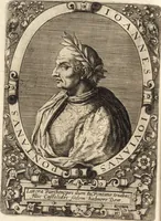 An illustration from Icones qvinqvaginta virorvm illustrium, doctrina & eruditione praestantium (1597)