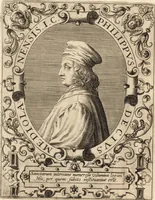 An illustration from Icones qvinqvaginta virorvm illustrium, doctrina & eruditione praestantium (1597)