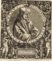 An illustration from Icones qvinqvaginta virorvm illustrium, doctrina & eruditione praestantium (1597)