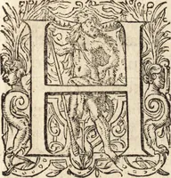 An illustration from Icones qvinqvaginta virorvm illustrium, doctrina & eruditione praestantium (1597)