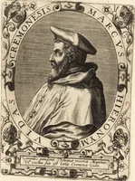 An illustration from Icones qvinqvaginta virorvm illustrium, doctrina & eruditione praestantium (1597)