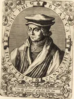 An illustration from Icones qvinqvaginta virorvm illustrium, doctrina & eruditione praestantium (1597)