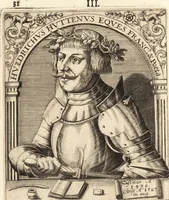An illustration from Icones qvinqvaginta virorvm illustrium, doctrina & eruditione praestantium (1597)
