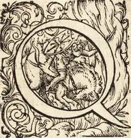 An illustration from Icones qvinqvaginta virorvm illustrium, doctrina & eruditione praestantium (1597)
