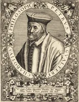 An illustration from Icones qvinqvaginta virorvm illustrium, doctrina & eruditione praestantium (1597)