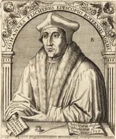 An illustration from Icones qvinqvaginta virorvm illustrium, doctrina & eruditione praestantium (1597)