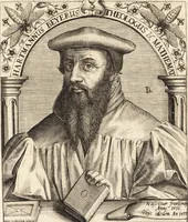 An illustration from Icones qvinqvaginta virorvm illustrium, doctrina & eruditione praestantium (1597)