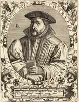 An illustration from Icones qvinqvaginta virorvm illustrium, doctrina & eruditione praestantium (1597)