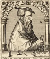 An illustration from Icones qvinqvaginta virorvm illustrium, doctrina & eruditione praestantium (1597)
