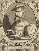 An illustration from Icones qvinqvaginta virorvm illustrium, doctrina & eruditione praestantium (1597)