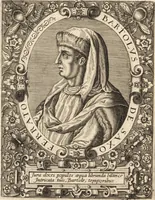 An illustration from Icones qvinqvaginta virorvm illustrium, doctrina & eruditione praestantium (1597)