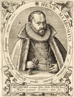 An illustration from Icones qvinqvaginta virorvm illustrium, doctrina & eruditione praestantium (1597)