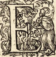 An illustration from Icones qvinqvaginta virorvm illustrium, doctrina & eruditione praestantium (1597)