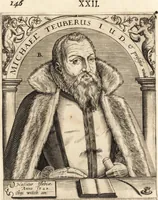 An illustration from Icones qvinqvaginta virorvm illustrium, doctrina & eruditione praestantium (1597)