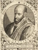 An illustration from Icones qvinqvaginta virorvm illustrium, doctrina & eruditione praestantium (1597)