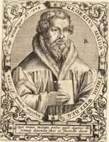 An illustration from Icones qvinqvaginta virorvm illustrium, doctrina & eruditione praestantium (1597)