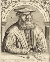 An illustration from Icones qvinqvaginta virorvm illustrium, doctrina & eruditione praestantium (1597)