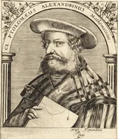 An illustration from Icones qvinqvaginta virorvm illustrium, doctrina & eruditione praestantium (1597)