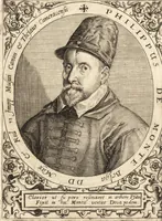 An illustration from Icones qvinqvaginta virorvm illustrium, doctrina & eruditione praestantium (1597)