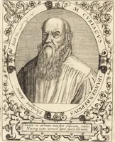 An illustration from Icones qvinqvaginta virorvm illustrium, doctrina & eruditione praestantium (1597)