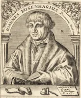 An illustration from Icones qvinqvaginta virorvm illustrium, doctrina & eruditione praestantium (1597)